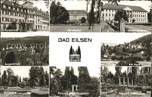 Bad Eilsen Kurpark Schwefelquelle Kurpark Rosengarten Fuerstenhof Kat. Bad Eilsen