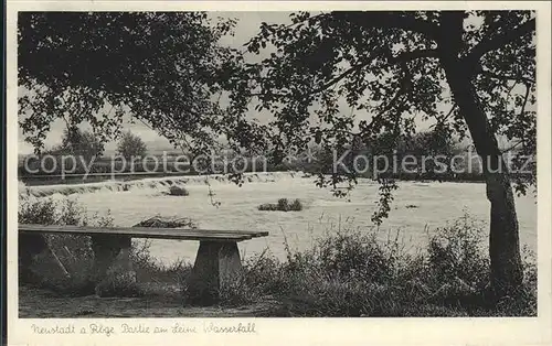 Neustadt Ruebenberge Leine  Wasserfall Kat. Neustadt am Ruebenberge