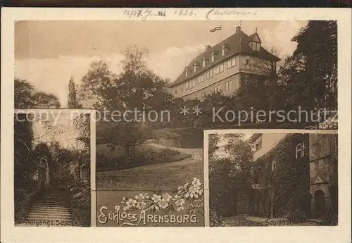 Bad Eilsen Schloss Arensburg Innerer Schlosshof und Aufgang Kat. Bad Eilsen