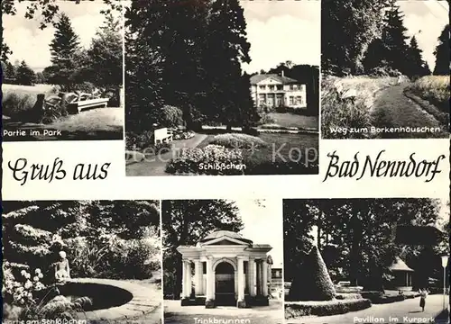 Bad Nenndorf Park Weg Borkenhaeuchen Pavillon Kurpark  Kat. Bad Nenndorf