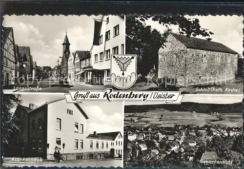 Rodenberg Deister Schloss Kathlische Kirche Krankenhaus Langestrasse Kat. Rodenberg