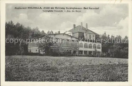 Bad Nenndorf Restaurant Walhalla Waldweg Barsinghausen  Kat. Bad Nenndorf