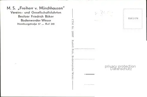 Bodenwerder M. S. Freiherr von Muenchhausen Kat. Bodenwerder