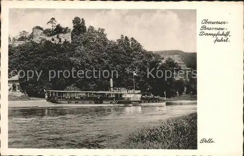 Polle Oberweser  Personen  Dampfschifffahrt Kat. Polle