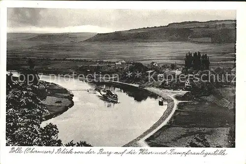 Polle Weser Dampferanlegestelle Kat. Polle