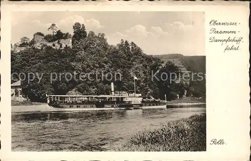 Polle Oberweser  Personen  Dampfschifffahrt Kat. Polle