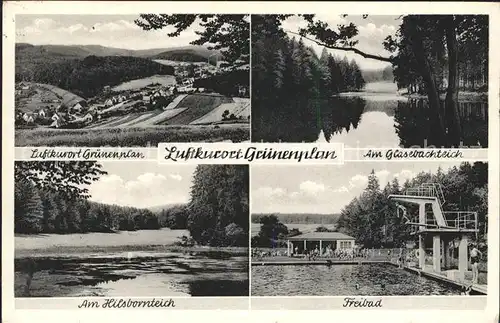 Gruenenplan Glasenbachteich Freibad Hilsbornteich Kat. Delligsen