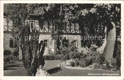 Bodenwerder Muenchhausen Haus Kat. Bodenwerder