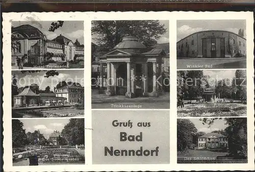 Bad Nenndorf Hotel Esplanade Winkler Bad Trinkkuranlage Schloesschen Kat. Bad Nenndorf