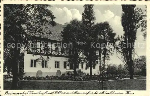 Bodenwerder Solbad und Sommerfrische Muenchhausenhaus Kat. Bodenwerder