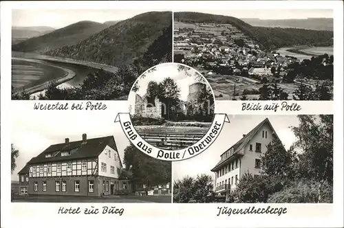Polle Hotel zur Burg Jugendherberge Kat. Polle