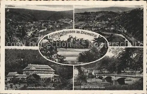 Helmarshausen Diemelbruecke Sanatorium Haus Kleine Kruckerburg  Kat. Bad Karlshafen
