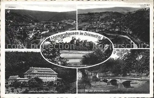 Helmarshausen Diemelbruecke Kruckenburg Sanatorium Haus Kleine Kat. Bad Karlshafen