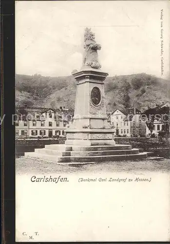 Bad Karlshafen Denkmal Carl Landgraf zu Hessen Kat. Bad Karlshafen