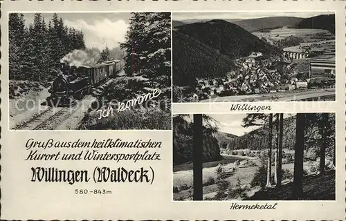 Willingen Sauerland Eisenbahn Hermeketal  Kat. Willingen (Upland)