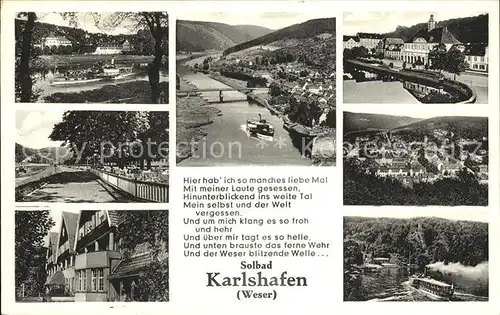 Karlshafen Bad Dampfer Bruecke  Kat. Bad Karlshafen