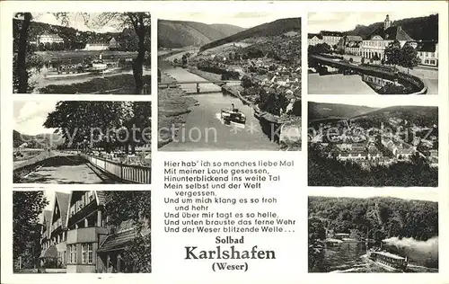 Karlshafen Bad Dampfer Fliegeraufnahme Kat. Bad Karlshafen