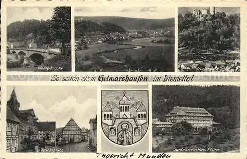 Helmarshausen Kruckenburg Sanatorium Haus Kleine Kat. Bad Karlshafen
