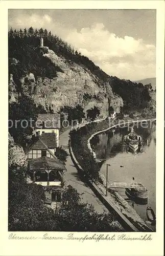 Steinmuehle Pegestorf Oberweser  Personen  Dampfschifffahrt Kat. Pegestorf