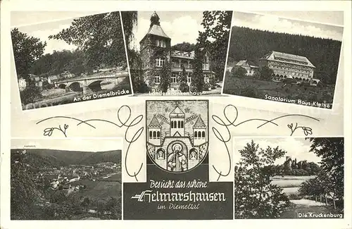 Helmarshausen Sanatorium Haus Kleine Kruckenburg Diemelbruecke Kat. Bad Karlshafen