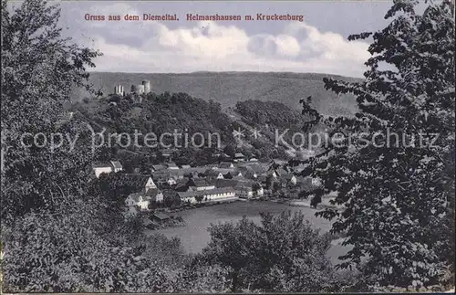 Helmarshausen Helmarshausen mit Kruckenburg Kat. Bad Karlshafen