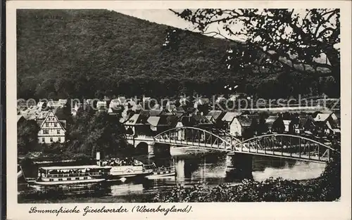 Gieselwerder Sommerfrische Gieselwerder Gaststaette Zum Anker Kat. Oberweser