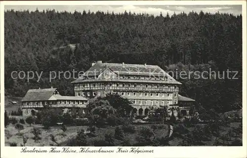 Helmarshausen Sanatorium Haus Kleine  Kat. Bad Karlshafen