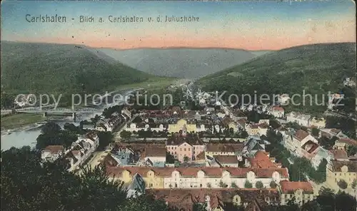 Bad Karlshafen Blick von Juliushoehe  Kat. Bad Karlshafen