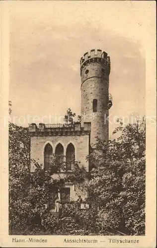 Hann. Muenden Aussichtsturm Tillyschanze Kat. Hann. Muenden