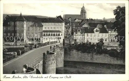 Hann. Muenden Alte Werrabruecke Eingang Stadt  Kat. Hann. Muenden