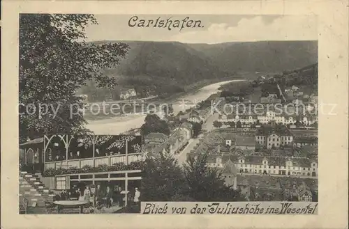 Bad Karlshafen Blick von Juliushoehe  Kat. Bad Karlshafen