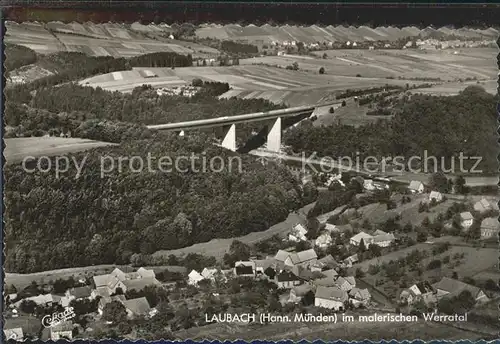 Laubach Hann Muenden Werratal Fliegeraufnahme / Hann. Muenden /Goettingen LKR