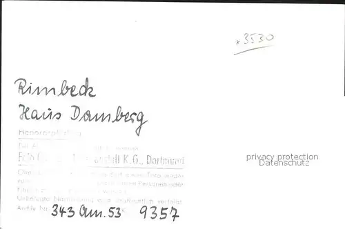 Rimbeck Warburg Haus Damberg Kat. Warburg