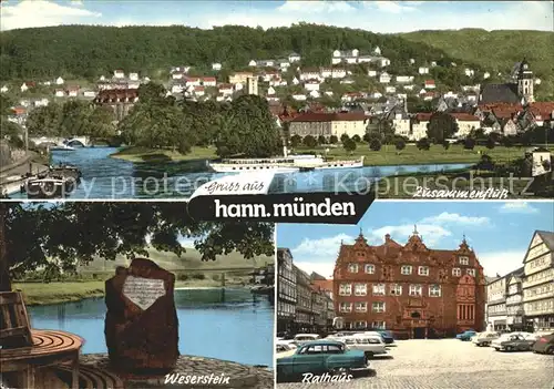 Muenden Zusammenfluss Rathaus Weserstein Kat. Lichtenfels