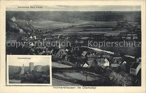 Helmarshausen Kruckenburg Sanatorium Haus Kleine Kat. Bad Karlshafen