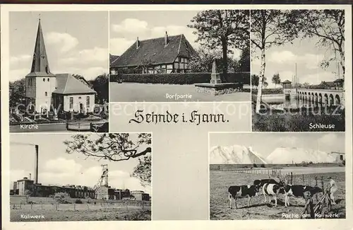 Sehnde Schleuse Kaliwerk Kirche Kat. Sehnde