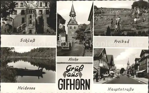 Gifhorn Freibad Schloss Heidesee Haupstrasse Kat. Gifhorn