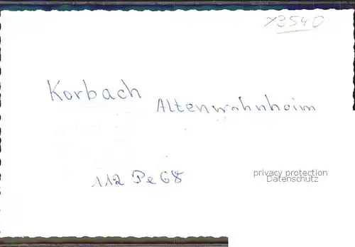 Korbach Altenwohnheim Kat. Korbach