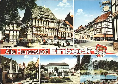 Einbeck Niedersachsen Am Markt Rathaus Anlagen Stckenbrock Park  Kat. Einbeck
