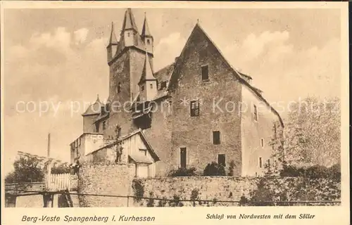 Spangenberg Hessen Schloss von Nordwesten mit dem Soeller Kat. Spangenberg