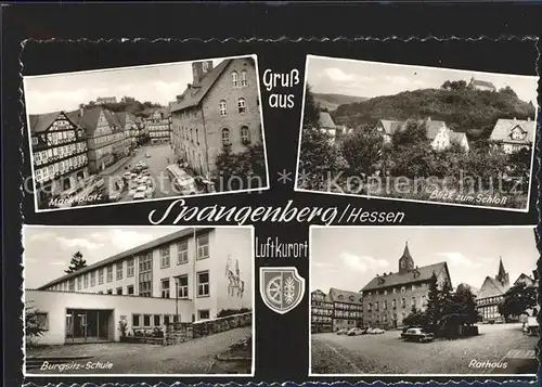 Spangenberg Hessen Schloss Rathaus Burgsitz  Schule Marktplatz Kat. Spangenberg