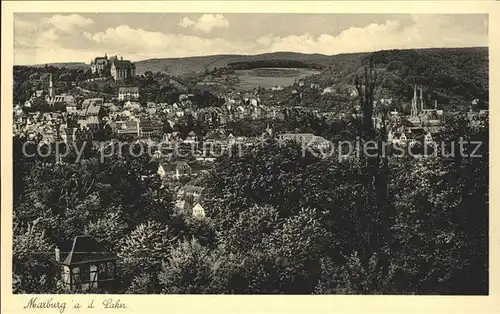 Marburg Lahn Stadtbild mit Schloss Kat. Marburg