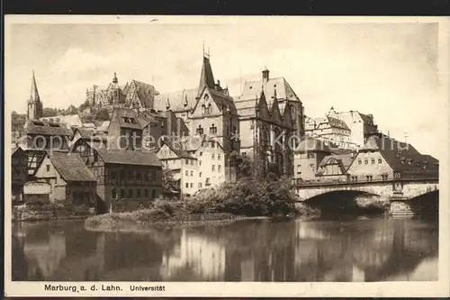 Marburg Lahn Lahnbruecke Universitaet Kat. Marburg