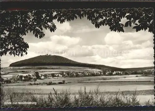 Ippinghausen Panorama Blick zur Weidelsburg Kat. Wolfhagen