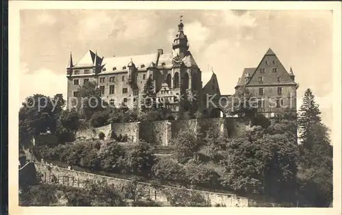 Marburg Lahn Schloss von Sueden Kat. Marburg