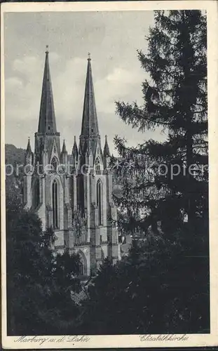 Marburg Lahn Elisabethkirche Kupfertiefdruck Kat. Marburg