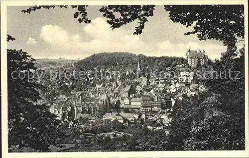 Marburg Lahn Gesamtansicht mit Schloss Kat. Marburg