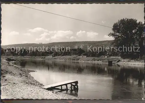 Veckerhagen Uferpartie an der Weser Kat. Reinhardshagen