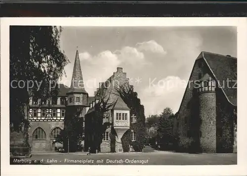 Marburg Lahn Firmaneiplatz mit Deutsch Ordensgut Kat. Marburg