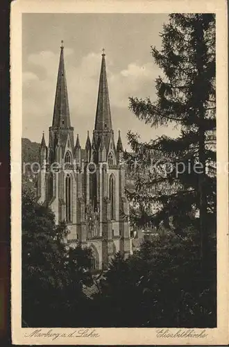 Marburg Lahn Elisabethkirche Kupfertiefdruck Kat. Marburg